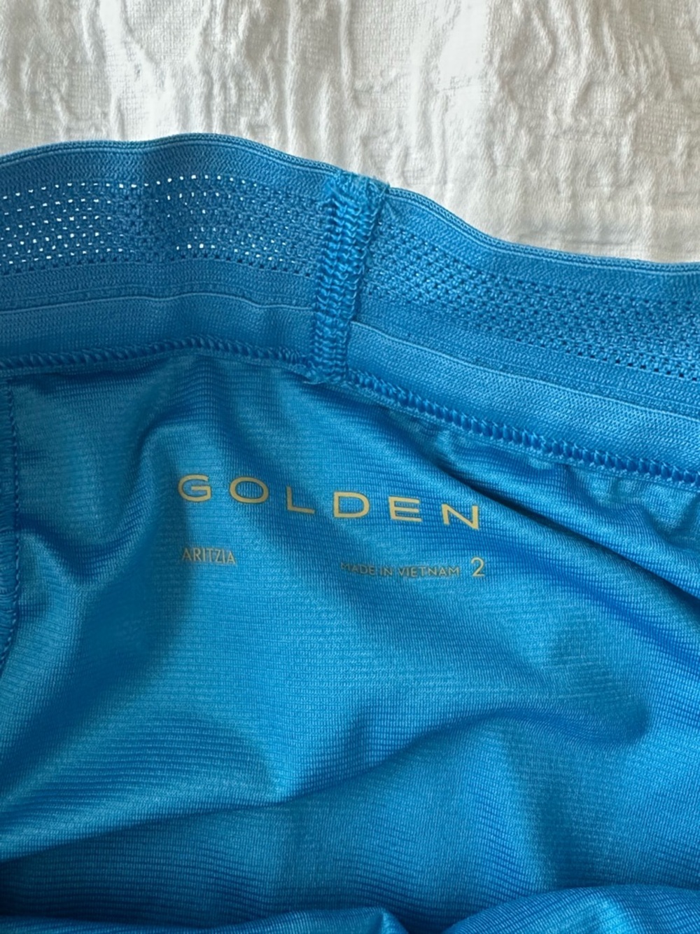 Aritzia Bright Blue Women's Athletic Shorts - Picture 2 of 3